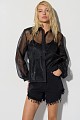 Semi-sheer embroidered shirt