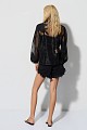 Semi-sheer embroidered shirt