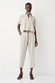 Shortsleeve shirt with linen touch