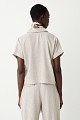 Shortsleeve shirt with linen touch