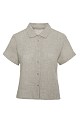 Shortsleeve shirt with linen touch