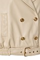 Leather look jacket with belt