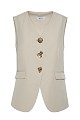 Longline vest with golden buttons