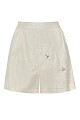 Embroidered shorts with rhinestones