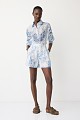 Embroidered floral shorts