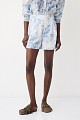 Embroidered floral shorts