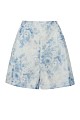 Embroidered floral shorts