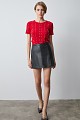 Short sleeves sweater with rhinestones