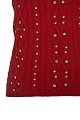 Short sleeves sweater with rhinestones