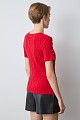 Short sleeves sweater with rhinestones