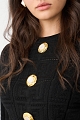 Sweater with bejewelled buttons