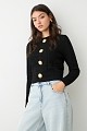 Sweater with bejewelled buttons