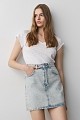 V-neck t-shirt with rhinestones