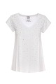 V-neck t-shirt with rhinestones