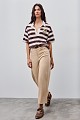 Striped blouse with collar