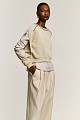 Sweatshirt in fabric combination