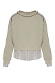 Sweatshirt in fabric combination