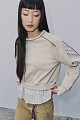 Sweatshirt in fabric combination