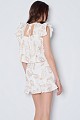 Crop top cu print paisley și lurex