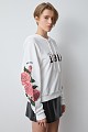Hoodie in floral print