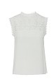 Sleeveless blouse with lace