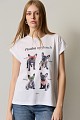 T-shirt με τύπωμα και στρας