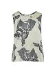 Printed sleeveless blouse