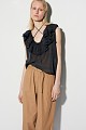 Sleeveless blouse with ruffles