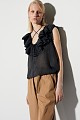 Sleeveless blouse with ruffles