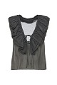 Sleeveless blouse with ruffles