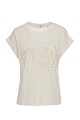 Embroidered blouse with short sleeves