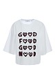 T-shirt με ανάγλυφο τύπωμα