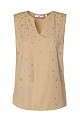 Top sin mangas escote V strass