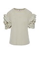 Short sleeves blouse with ruffles
