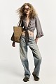 Wrap top with tie and ruffles