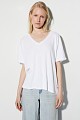 Basic oversized V-neck top