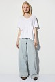Basic oversized V-neck top