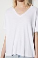 Basic oversized V-neck top