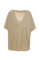 Βασικό oversized V-neck τοπ