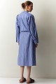 Striped chemise embroidered dress