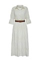 Vestido camisero midi con detalles bordados