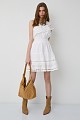 One-shoulder mini dress with ruffles