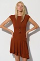 Mini asymmetric dress with ruffles