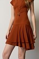 Mini asymmetric dress with ruffles