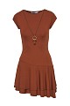 Mini asymmetric dress with ruffles