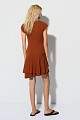 Mini asymmetric dress with ruffles