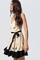 Vestido mini estampado con volantes