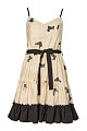 Vestido mini estampado con volantes