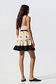 Vestido mini estampado con volantes