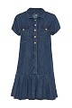 Rochie scurtă din denim cu pliuri